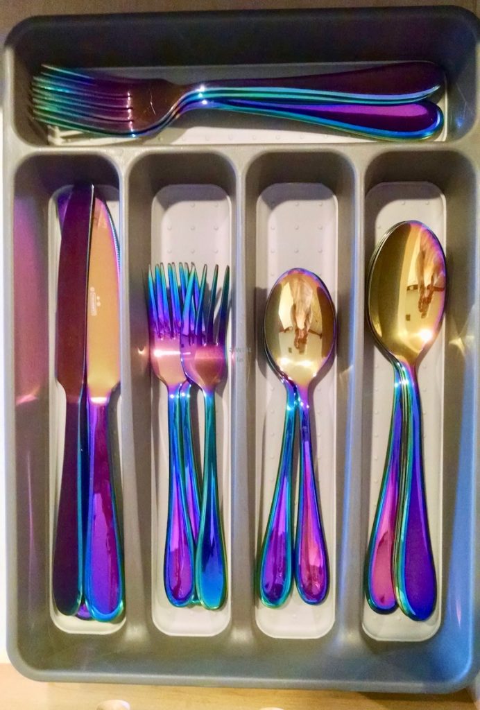 Koolemon 6pcs Stainless Steel Iridescence Rainbow Coffee Spoons Mixing Set... 